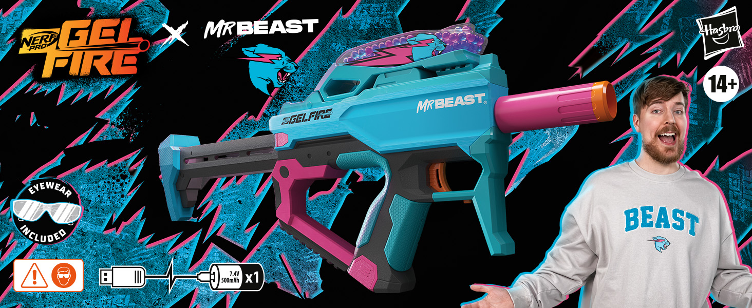 Nerf Pro Gelfire X Mrbeast Blaster Gelfire Rounds Keystone