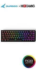 Durgod hades 68 mechanical gaming keyboard rgb backlit aluminium cnc frame casing high end