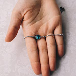Philip Jones December (Blue Topaz) Birthstone Bracelet Created with Austrian Crystals