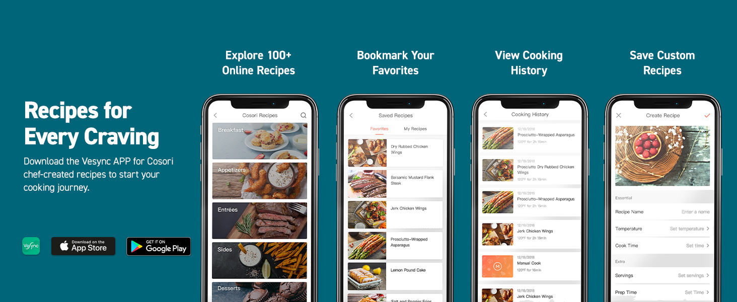 Explore funny cooking journey on the Vesync APP