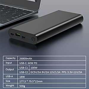 pd100w laptop backup power