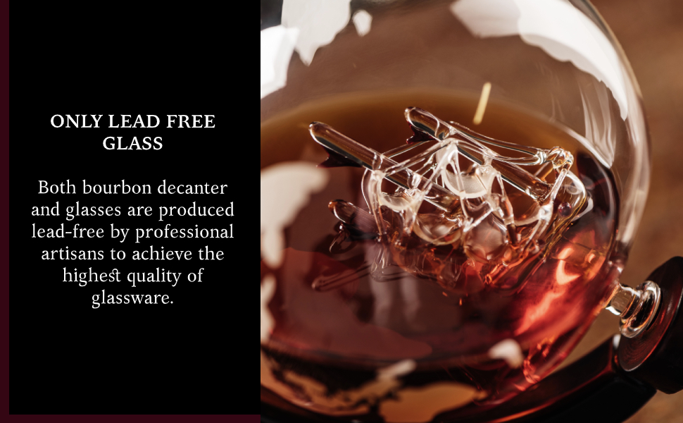 globe decanter set with glasses