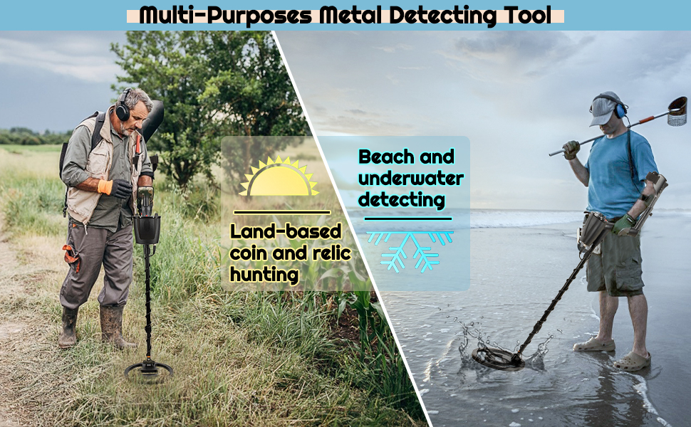waterproof outdoor lightweight metal detector
