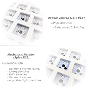 Hot Swappable Gateron Mechanical / Optical Switches