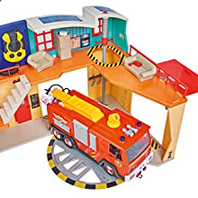 Fireman Sam, XXL station, fire station, light, sound, car, jupiter, playset, firefighter.
