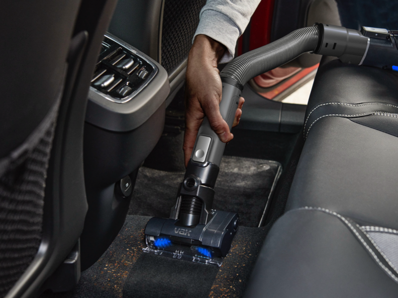 Vax ONEPWR Blade 4 Pet & Car - Flexible Powered Hose in car footwell
