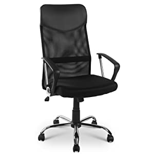Office Chair Mesh High Back Desk Chair Seat Computer Chair Swivel Adjustable Executive Armrest