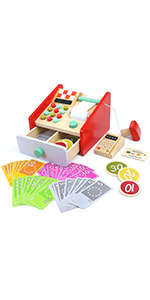 Wooden Toy Till Cash Register