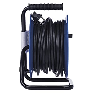 EMOS, cable reel, overheating protection, thermal circuit breaker, IP44, cable clip, cable holder.