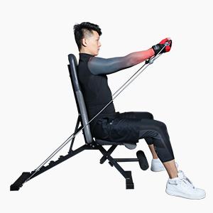 Train with the included resistance band.