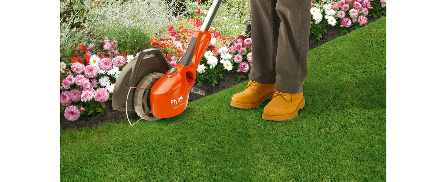 Simply press the button to rotate the trimmer head and begin edging mode