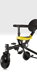 2 in 1 push trike black and yellow