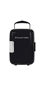 Russell Hobbs Black Retro 4L Mini Cooler