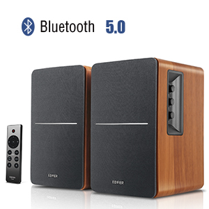 R1280DBs Active Bluetooth Bookshelf Speakers - Wireless Studio Monitor Computer Speaker