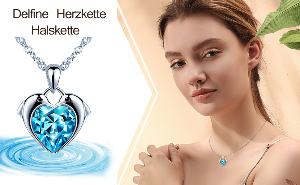 Ocean Heart Crystal Pendant