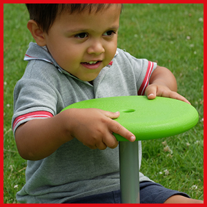 edx education Whizzy Dizzy green spinning outside game