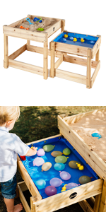 Sandpit;Junior;Children;Kids;Sand;Water;Play;Outdoor;Wooden;Toy