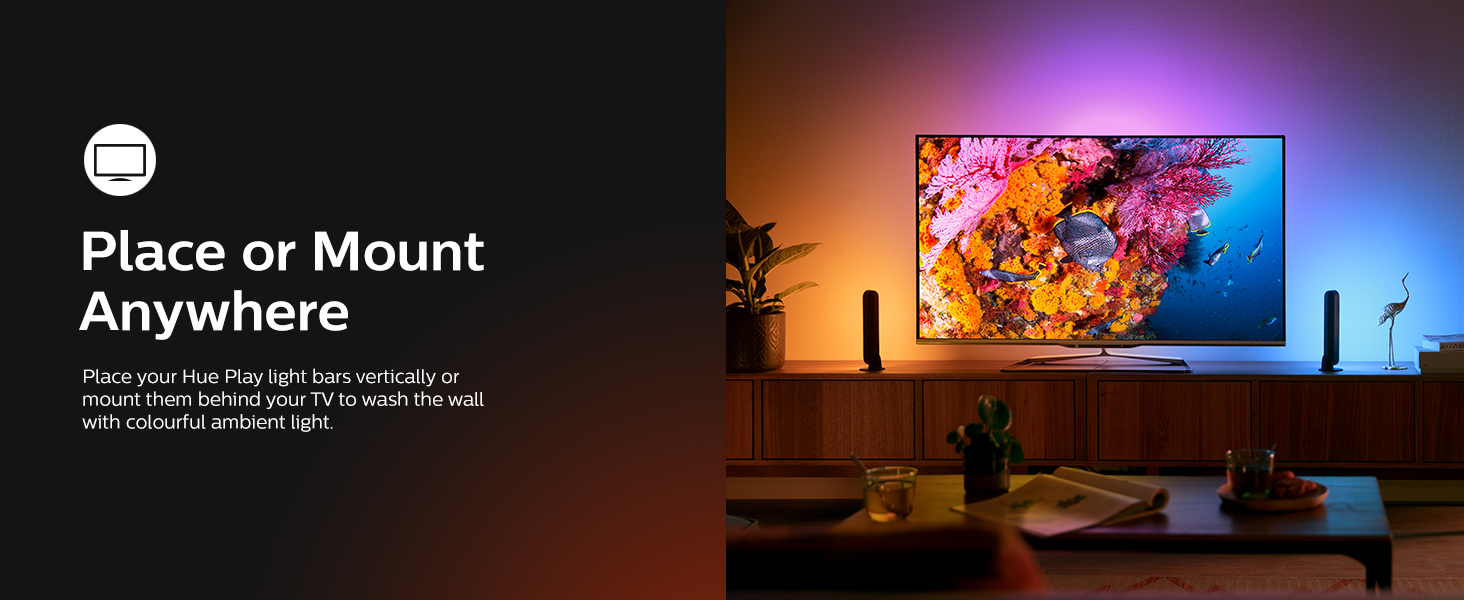 Hue Play Light Bars Mount of Place Anywhere