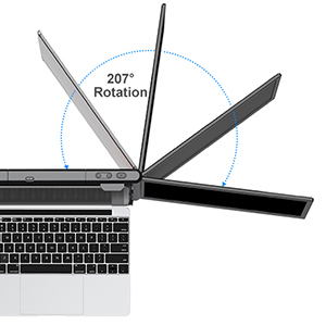 207 degrees rotation, for multi angle view and chatting 