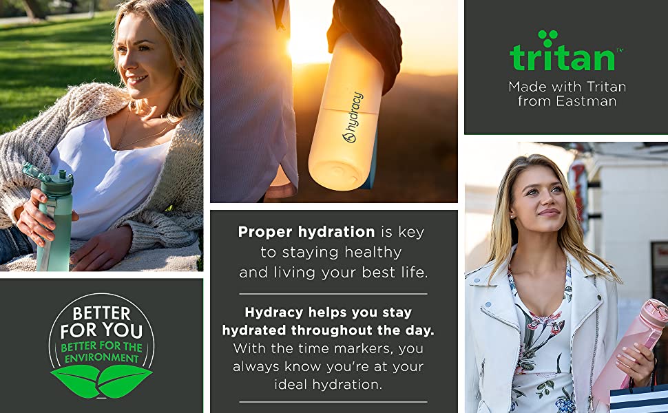 sport water bottle with time marks