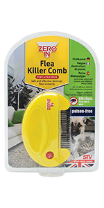 zero in, flea killer comb, fleas, pets, cat, dog, flea comb, electronic, zapper