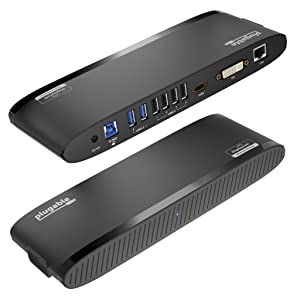 docking station back and front views showing ports