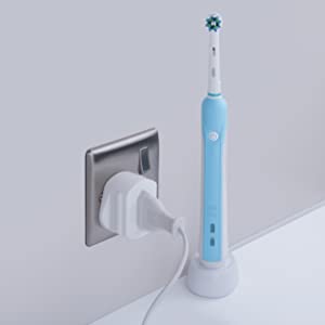 Two to Three Prong Charging Tooth Brush Plugs Adapters Electrical Shaving White