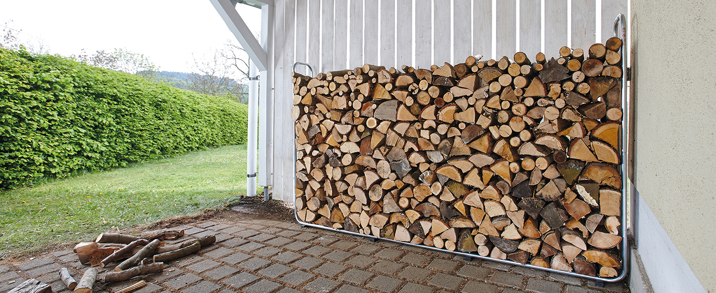 stacking aid extendable wood wood store wood store for logs fire wood store