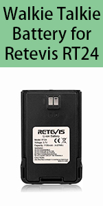 Retevis RT24 Walkie Talkie Battery Original Li-Ion Battery