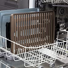 Easy to Clean Titanium Infused Non-Stick Coated Plate and Drip Tray