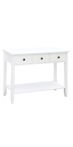 Three Drawer White Windsor Console Table Comparison Image