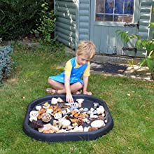 tuff tray play on floor