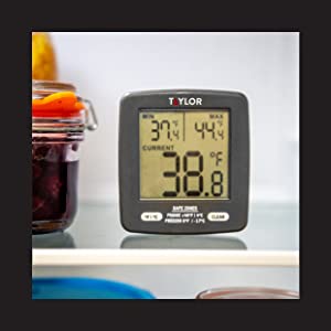 fridge; freezer; thermometer; minimum; maximum; digital