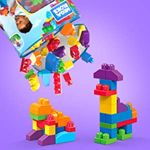 Mega Bloks DCH55 Big Building Bag, Blue, 60 Pieces