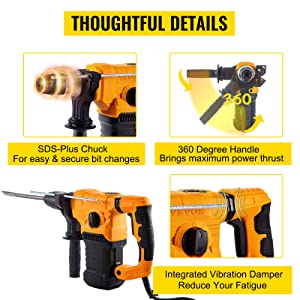 rotary hammer drill kit