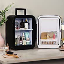 Russell Hobbs RH14CLR4001B 14L Mini Compact Cooler for Drinks and Cosmetics, Retro Style