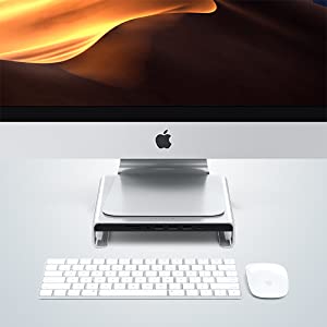 Satechi Type-C Aluminum Monitor Stand Hub for iMac