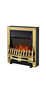 gold electric fireplace