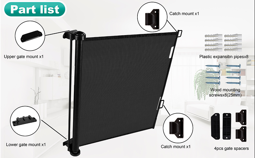 retractable baby gate