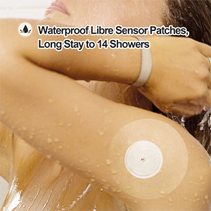 This transparent libre sensor patch is waterproof and breathable