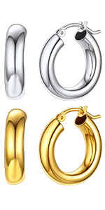 Chunky Hoop Earrings