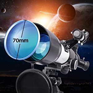 BEBANG Telescope beginner Adults Kid 70mm astronomy Refractor Moon Planet Christmas birthday gift