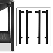 Fire Pit Fire Bowl with Grill Rack and Poker Portable Garden Outdoor Patio for BBQ Camping Picnic