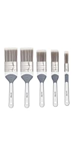Harris Seriously Good No Loss Paint Brushes for Walls and Ceilings, 5 Brush Pack, 0.5