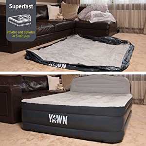 yawn air bed, air bed, camping, festivals, bed, sleepovers, holiday