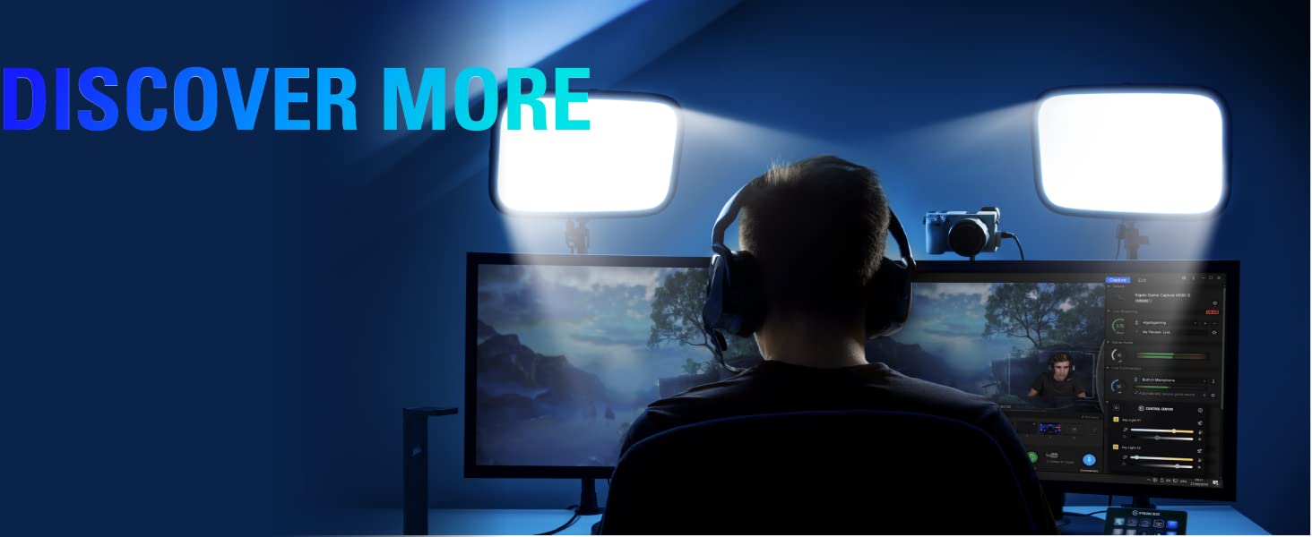 elgato key light, extra bright, dimmable, app enabled led, pro light, content creation, home office