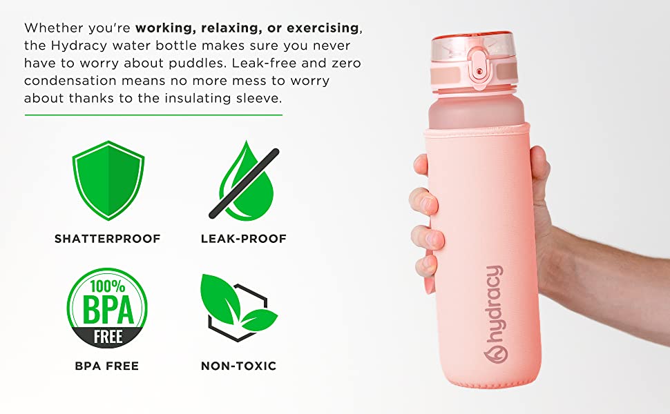 sport water bottle with time marks