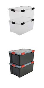 Hermetic plastic storage boxes Air Tight Box by Iris Ohyama
