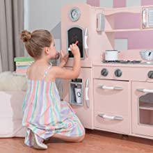 play kitchen;wooden play kitchen;play;toy kitchen;kids;girls;pink;wooden;childrens kitchen;