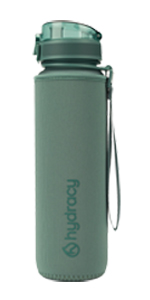 sport water bottle with time mark hiking biking yoga tai chi health